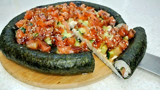 СУШИ ПИЦЦА рецепт суши в домашних условиях  - SUSHI PIZZA