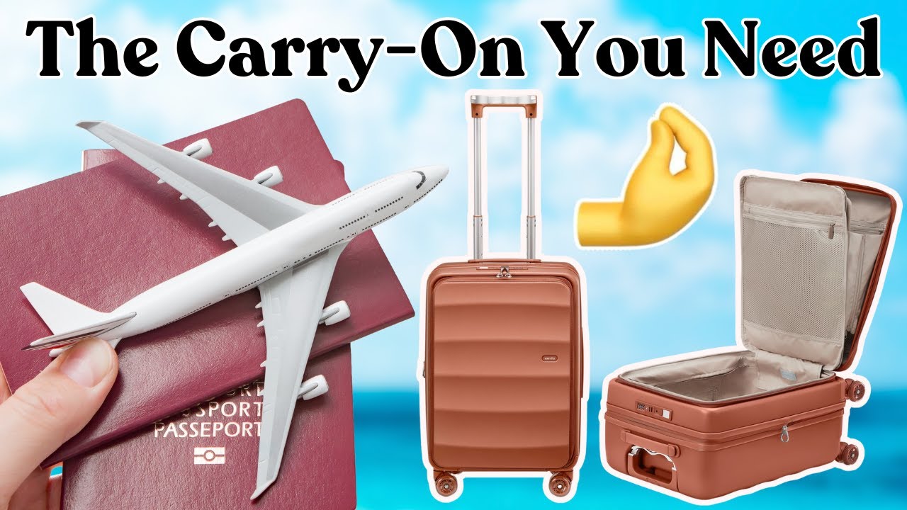 4MYTU It's Luggage, Suitcase & Carry-On! Front-Opening, Expandable, 360° Wheels, TSA Lock & Charger!