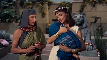 Pharaoh's daughter adopts the baby as her own child - The Ten Commandments 1956