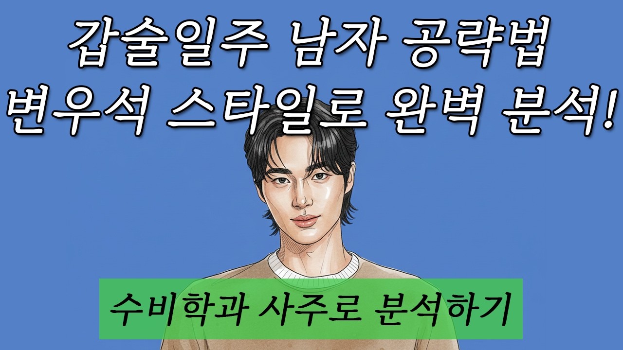 수비학과 사주로 알아보는 변우석 같은 갑술일주 남자 꼬시기,  그리고 2026년 운의 흐름 예측