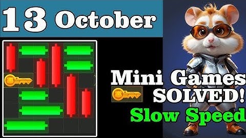 13 October Mini Game Hamster Kombat Daily Mini Game Solved || HAMSTER KOMBAT MINI GAME MADE EASY
