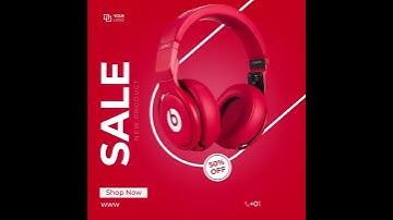 Headphone Social Media Banner Animation