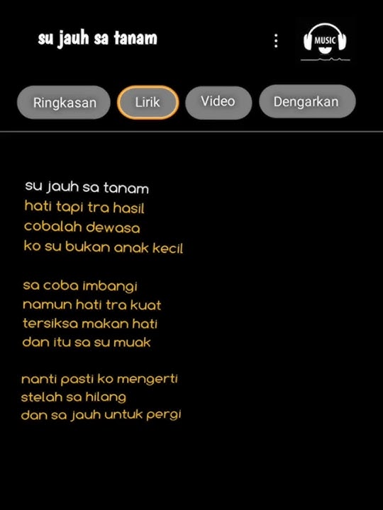 Lirik Lagu Nan Ko Paham - Kkz D Blg ( Su Jauh Sa Tanam)