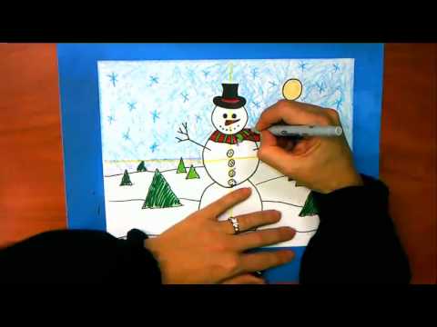 Cara Warna Snowman