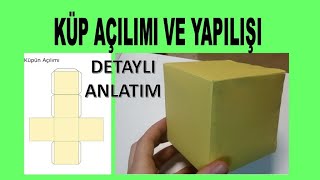 KARTONDAN KÜP YAPIMI  / kolay anlatımlı / HOW TO MAKEA CUBE