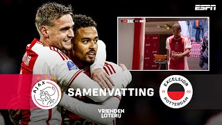 AJAX in de problemen na vroege PENALTY en ROOD Steven BERGWIJN 🟥😳 | Samenvatting Ajax - Excelsior