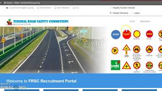 FRSC Login Portal - www.recruitment.frsc.gov.ng