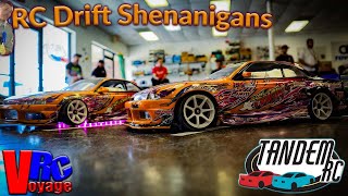 RC Drifting at Tandem RC - Mini Games - Drift Events and Challenges - Longest RC Tandem Drift Train?