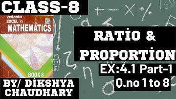 Class 8//Ration and Proportion EX:4.1/#complete #complete #solution #ratio #and #proportion