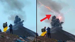 Lightning During A Volcanic Eruption 😱