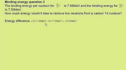 binding energy question 2