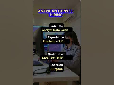American Express Hiring Fresher For Analyst Data - YouTube