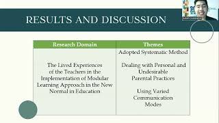 Unraveling Teachers' Journey in the Implementation of Modular Learning Approach in the New Normal Ed