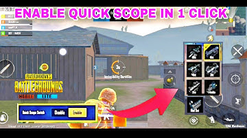 🧐HOW TO ENABLE QUICK SCOPE IN PUBG MOBILE LITE || QUICK SCOPE ENABLEIN 1 CLICK || BADSHA GAMING ||