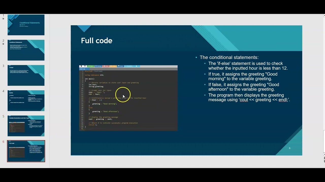 Project Teachback 'If-Else' Statements - YouTube