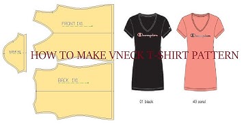 cad pattern v neck t shirt