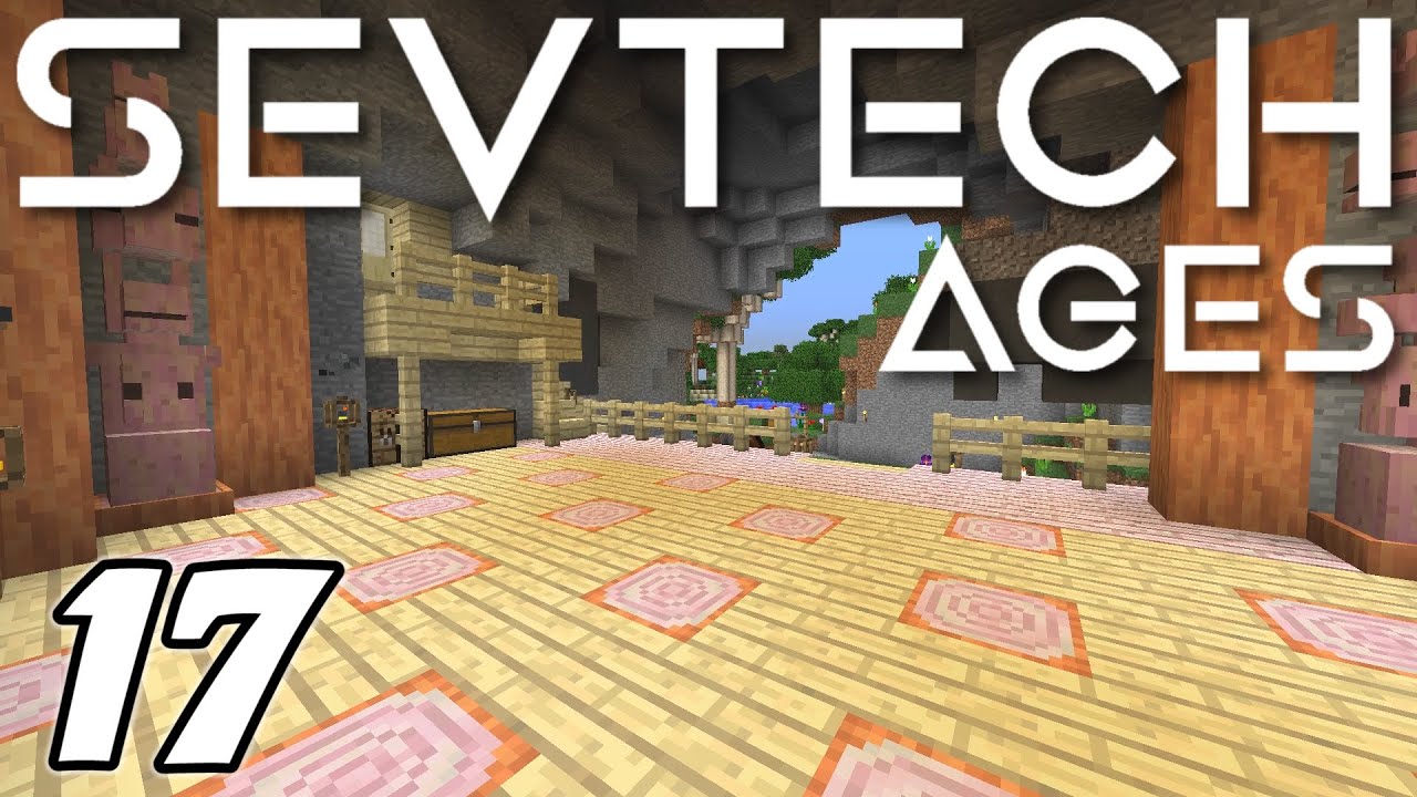gaming logo Minecraft Sevtech: Ages - NEW DELUXE CAVE BASE (Modded Survival) - Ep. 17