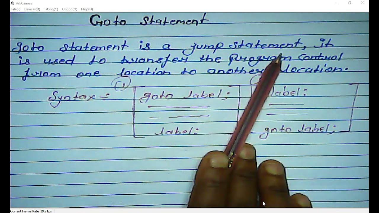 Goto statement in c programming i goto jump statement syntax and