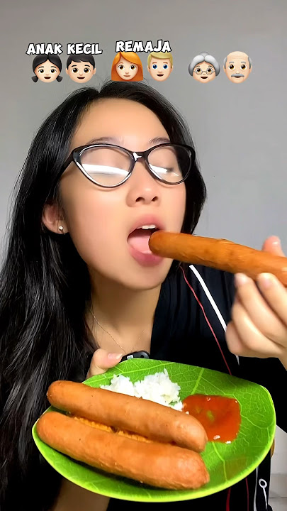EATING SAUSAGE VERSION 👵🏻👴🏻 VERY RARE #challenge #mukbang