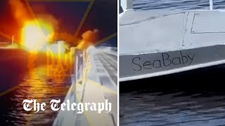 video: Watch: Ukrainian 'Sea Baby' drone crashes into Crimea's Kerch Bridge