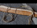 Making a bowstring out of linden bast  anglosaxon bushcraft cordage