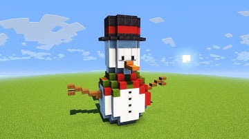 Minecraft Snowman Build Tutorial for Christmas - How to Build a Snowman in Minecraft