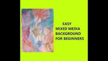 EASY Mixed Media Background for Beginners #mixedmediaarttutorials  #kellydonovan  #plaidcrafts