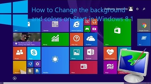 How to Change the background and colors on Start in Windows 8.1
