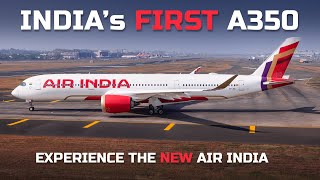Brand New Air India Airbus A350's Inaugural Flight | Mumbai Airport | Plane Spotting [4K]