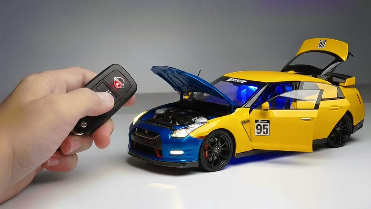 Unboxing of Scale Model Car NISSAN GT-R 