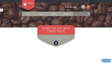 Coffee Store PrestaShop Theme by WT Website Template - 52340