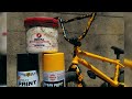 Spray painting my BMX bike. (PART 2) - Using grease to mask patterns.