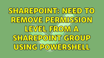 Sharepoint: Need to remove permission level from a SharePoint group using PowerShell