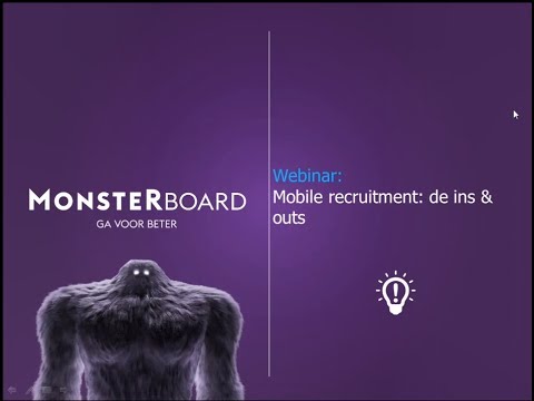 Monsterboard webinar :