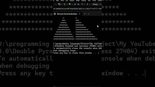 C# Double Pyramid Pattern Using Nested Loops Day 16 #LearnCSharp #Tutorial