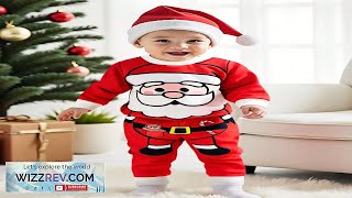 SHEIN Persoplay Kids 2pcs Set Christmas Santa Claus Costume Baby Boy Kids Review