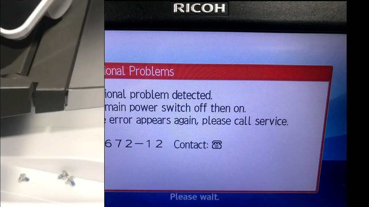 Ricoh MP C4504 with error code SC67212 YouTube