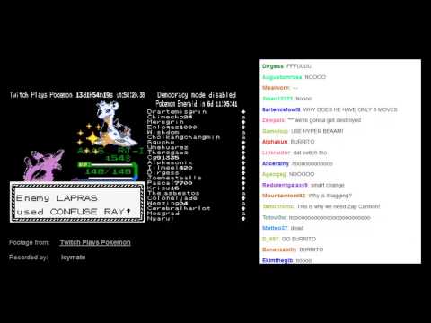 Twitch Plays Pokemon (Crystal) - Final Battle Against Red + Ending