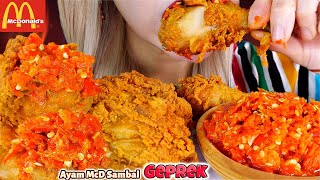 ASMR MUKBANG 💥🍗AYAM GORENG MCD SAMBAL GEPREK 1 COBEK🌶SPICY MCDONALDS FRIED CHICKEN