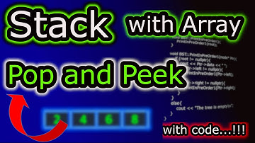 Stack[Array Implementation] - Pop and Peek Functions using c++ (2020)