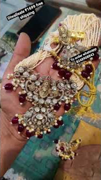 #diwalisale #onegramgold #nakshi #victorian #pendant #wholesaleprice#handmade #pearl #beadsjewellery