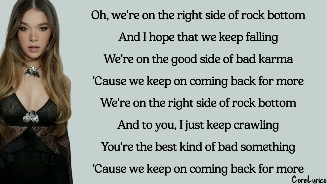 Hailee Steinfeld - Rock Bottom (lyrics)