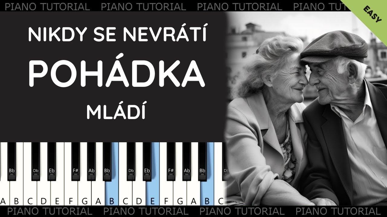 Nikdy se nevrátí pohádka mládí - Karel Vacek (piano tutorial | jak hrát)