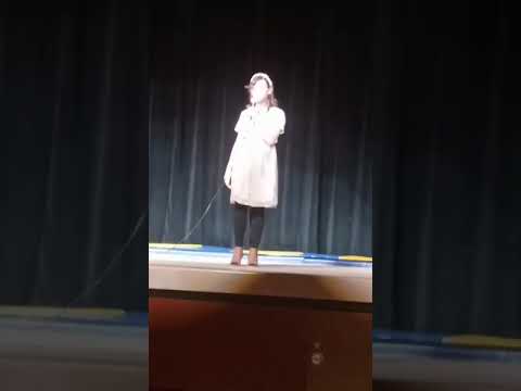 Avah at the Horseheads Intermediate School. Singing Easy On Me by Adel.