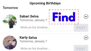 How To See/Find Upcoming Birthdays On Facebook