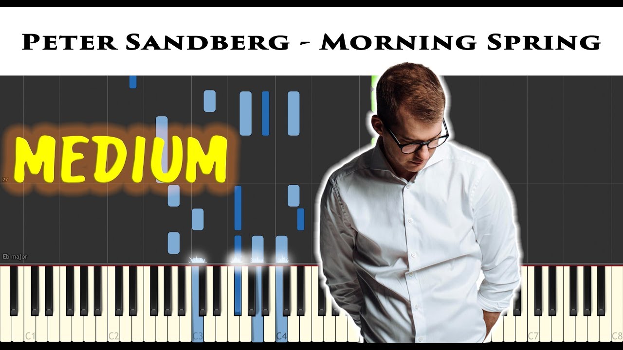 Peter Sandberg - Morning Spring | Sheet & Synthesia Piano Tutorial by