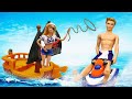 Прикольные видео - Кукла Барби и Кен отдыхают на море! - Весёлые видео игры одевалки для девочек