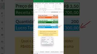 Atingir Meta no Excel: o recurso que faz o cálculo por você! #excel #produtividade #cursodeexcel