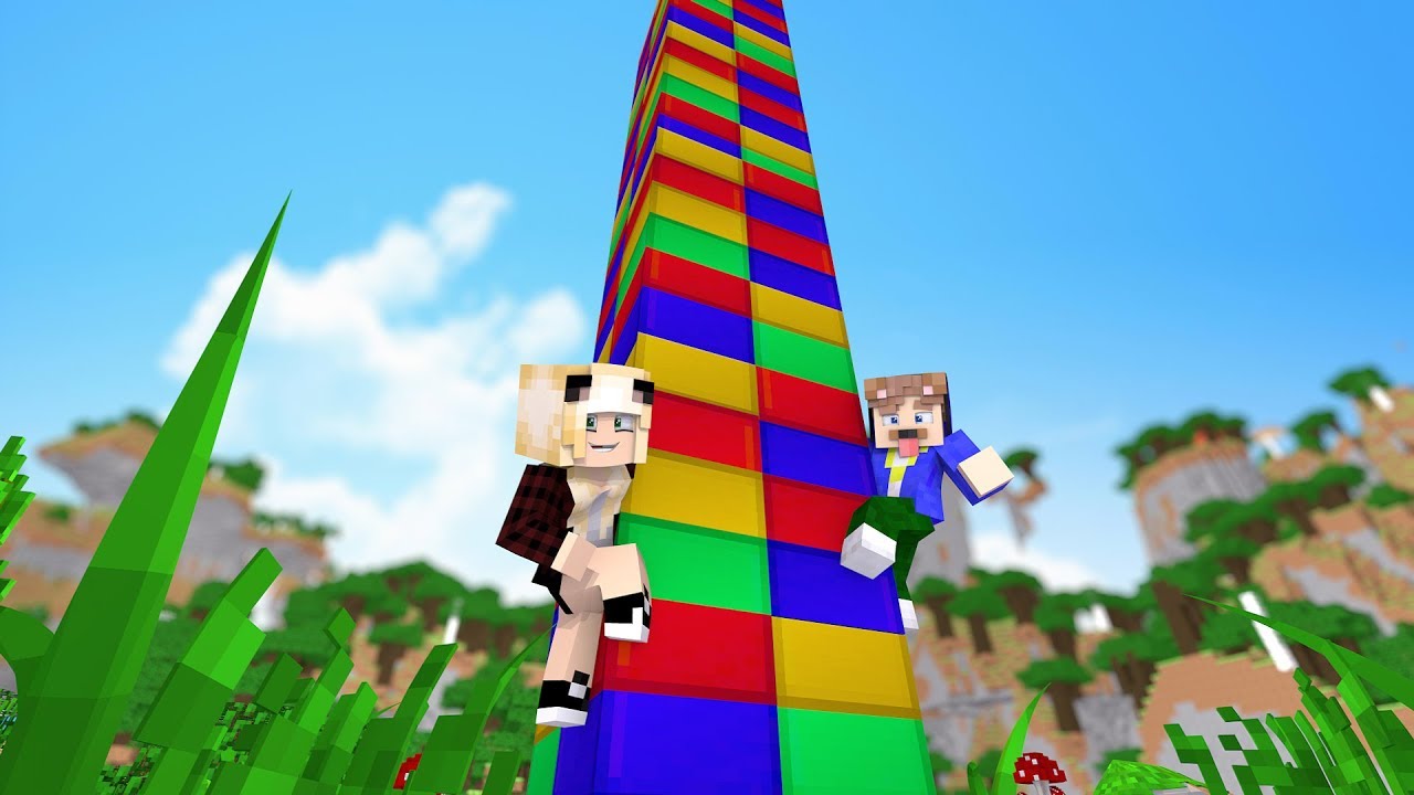 XXL LEGO TURM IN MINECRAFT! parody or satire