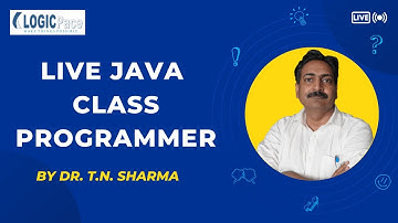 Live Java Class 3 Programmer | By Dr. T.N. Sharma